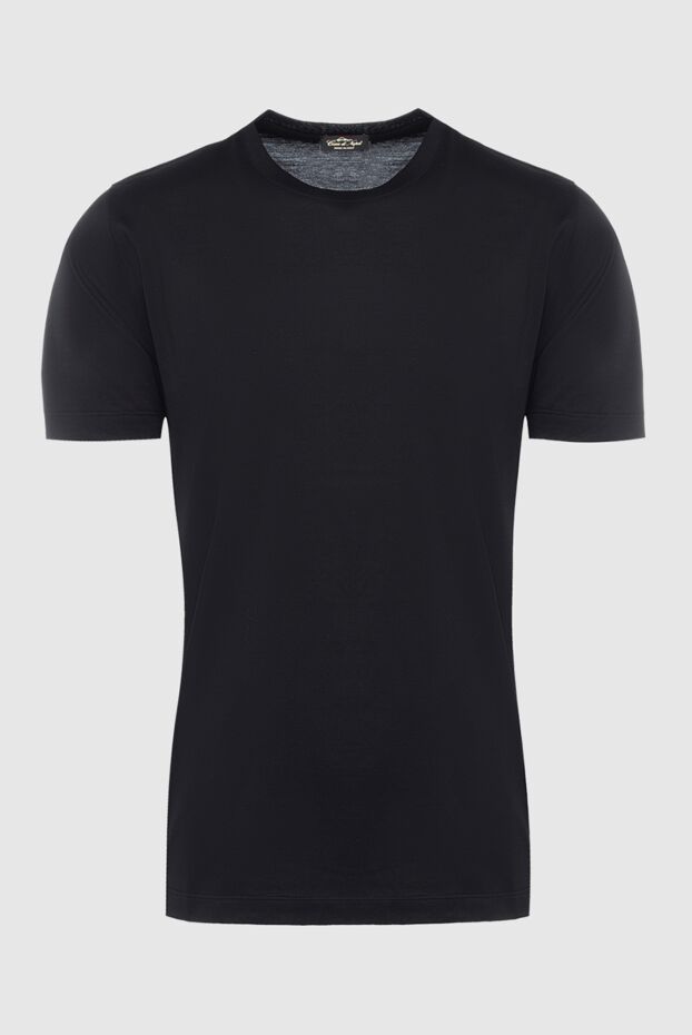 Cesare di Napoli мужские футболка из хлопка черная мужская купить с ценами и фото 162525 - фото 1