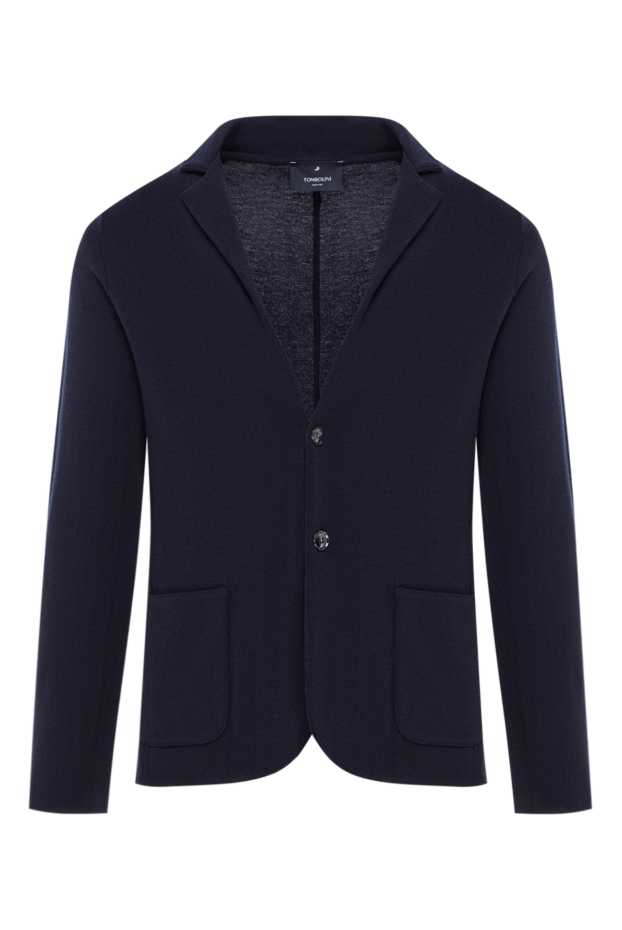 Tombolini men's dark blue wool jacket with patch pockets 162547 - photo 1
