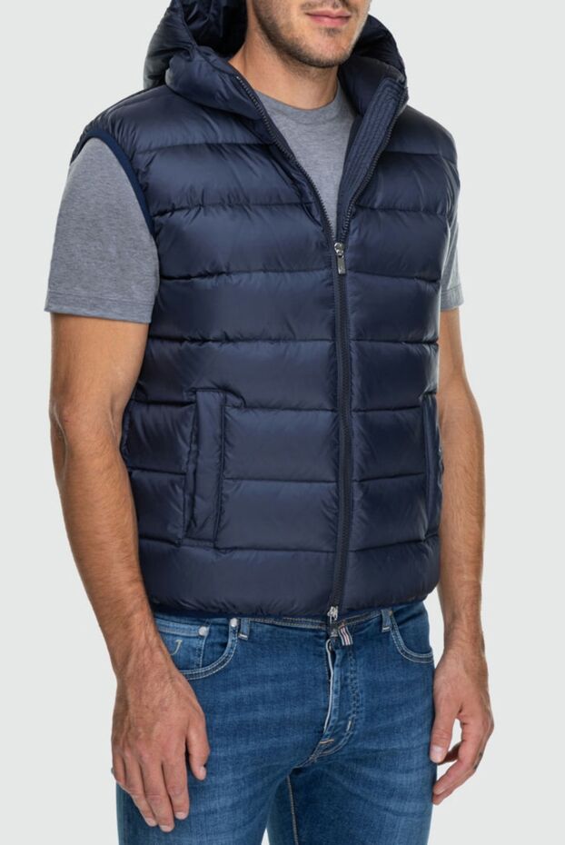 Tombolini dark blue down vest with voluminous quilting and wide pockets 162550 - photo 3