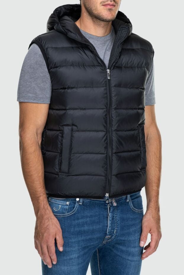 Tombolini black quilted vest with voluminous insulation and wide slit pockets 162551 - photo 2