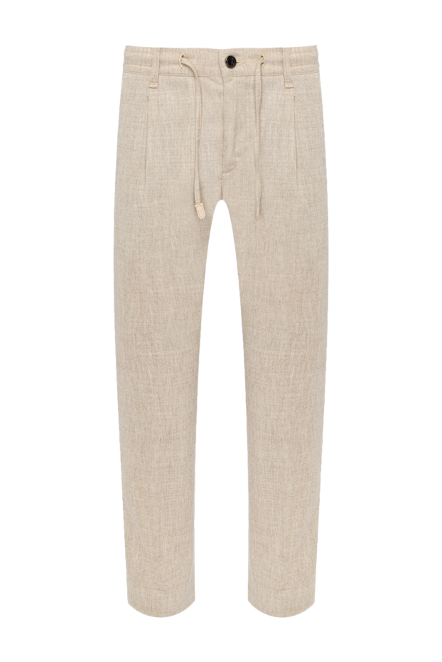 Scissor Scriptor men's drawstring trousers with a lightweight texture 162560 - photo 1