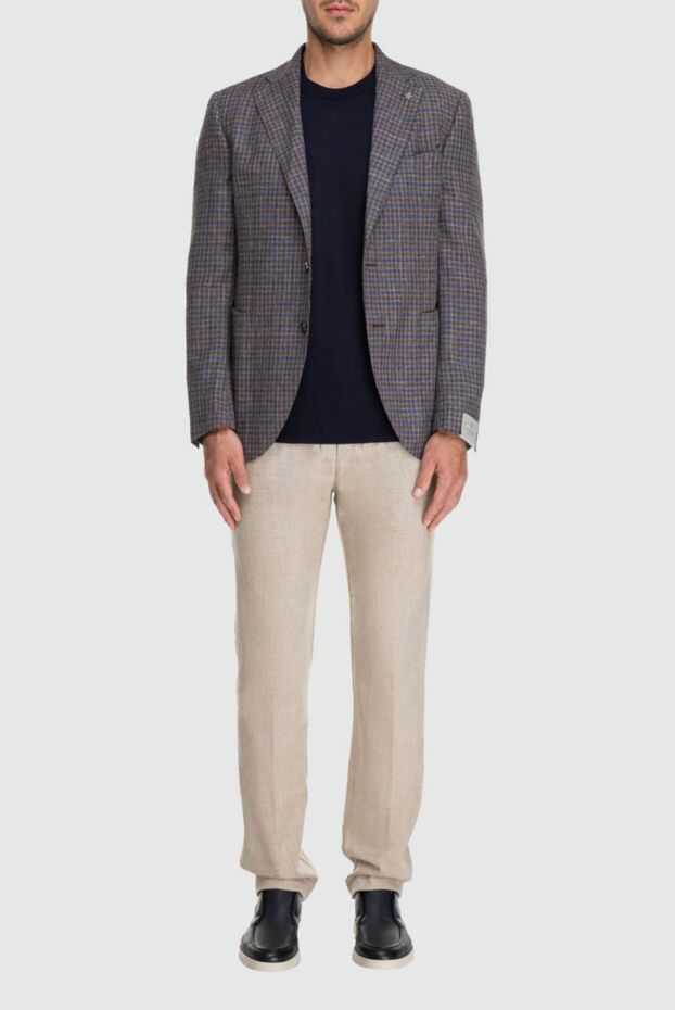 Scissor Scriptor men's drawstring trousers with a lightweight texture 162560 - photo 3