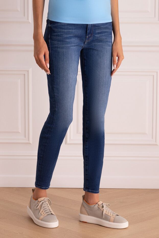 Mother Denim джинсы синие женские эластичные 162608 - фото 3