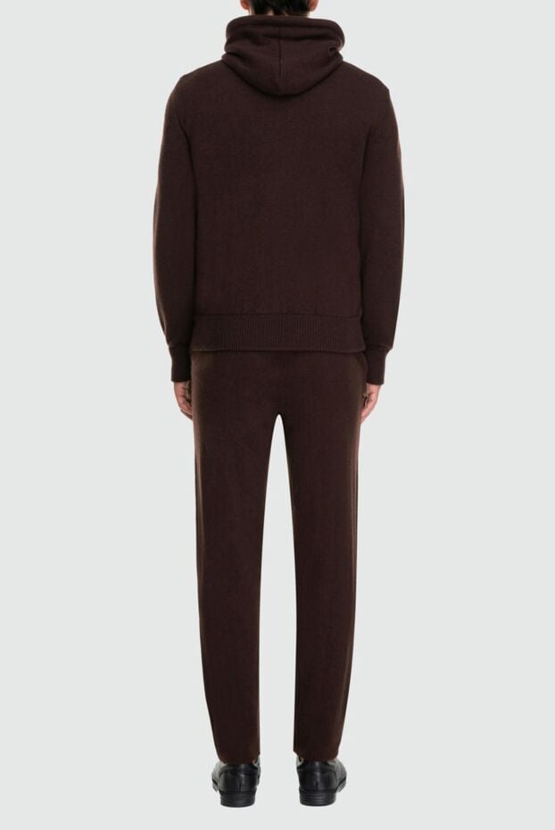 Cesare di Napoli dark brown viscose and cashmere wool suit with hood 162683 - photo 3