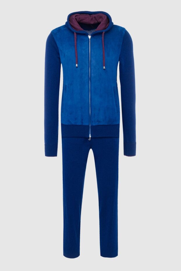 Cesare di Napoli man men's sports suit made of wool, viscose and cashmere, blue buy with prices and photos 162685 - photo 1