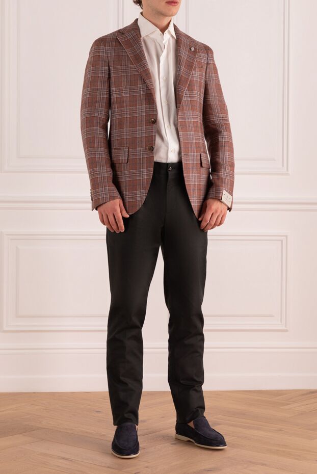 Lubiam man brown wool and silk jacket for men buy with prices and photos 162745 - photo 2