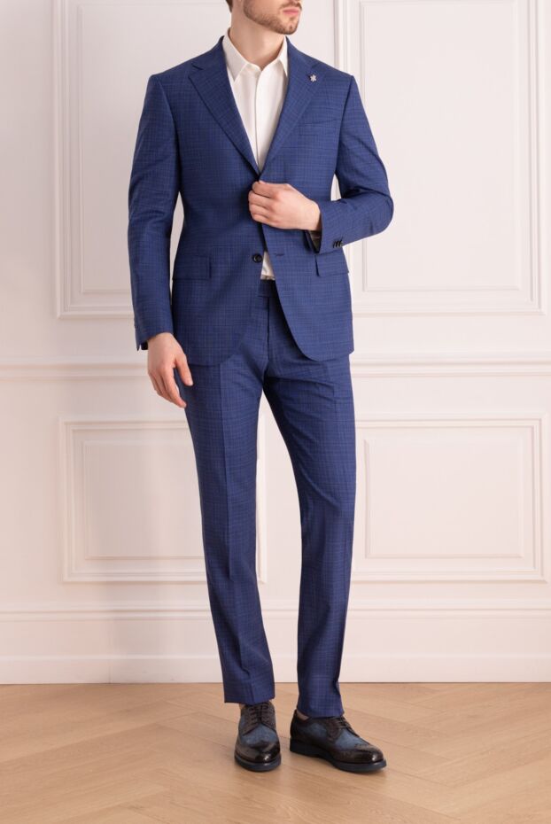 Lubiam man men's suit made of wool, blue buy with prices and photos 162762 - photo 2