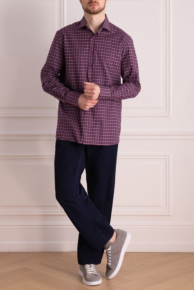 Stefano Ricci cotton shirt purple for men 162789 - photo 2