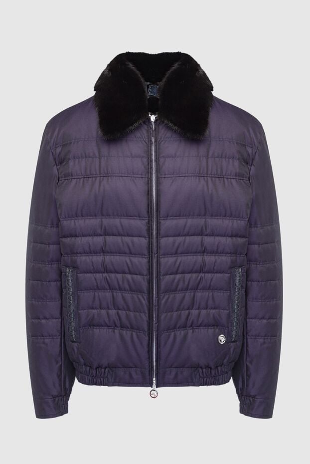 Men's cashmere down jacket blue - photo 1