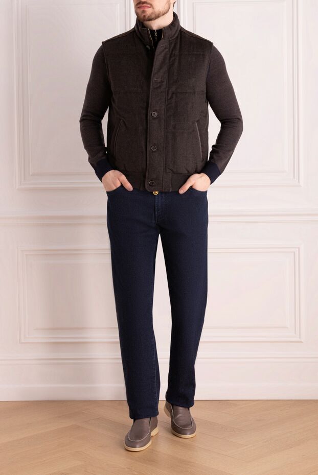 Stefano Ricci brown cashmere vest for men 162909 - photo 3