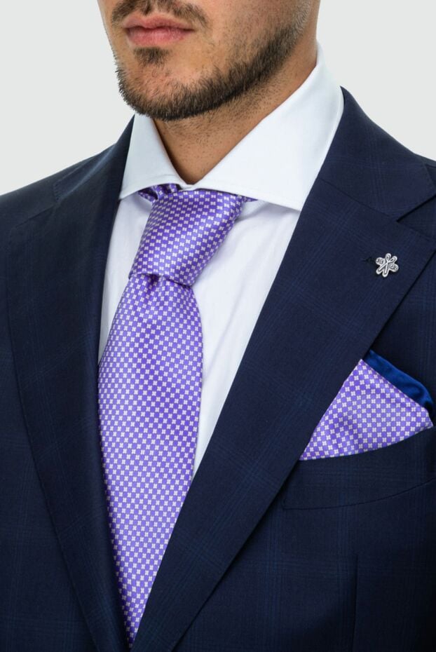 Stefano Ricci men's lavender silk tie with micro-pattern 162947 - photo 2