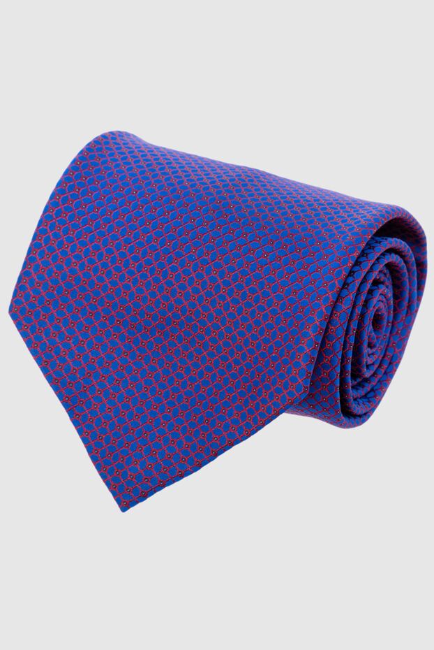 Stefano Ricci men's blue and purple tie made of thick silk with a contrasting micro-pattern 162960 - photo 1