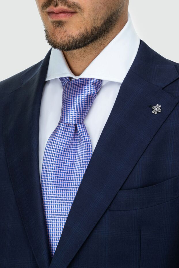 Stefano Ricci men's silk tie in soft pink and blue colors 162968 - photo 2