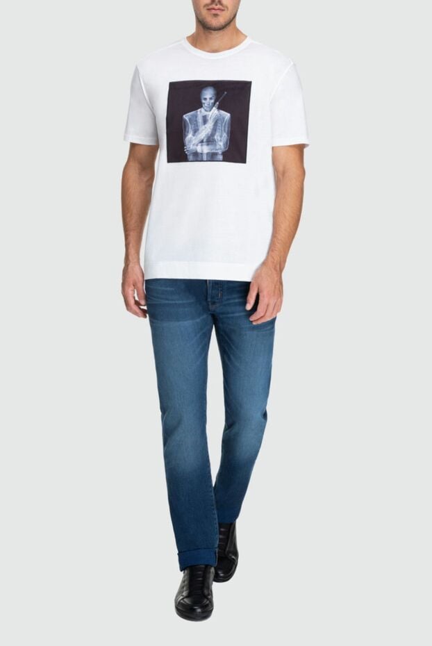 Limitato men's white cotton t-shirt with spectacular x-ray print 163047 - photo 2