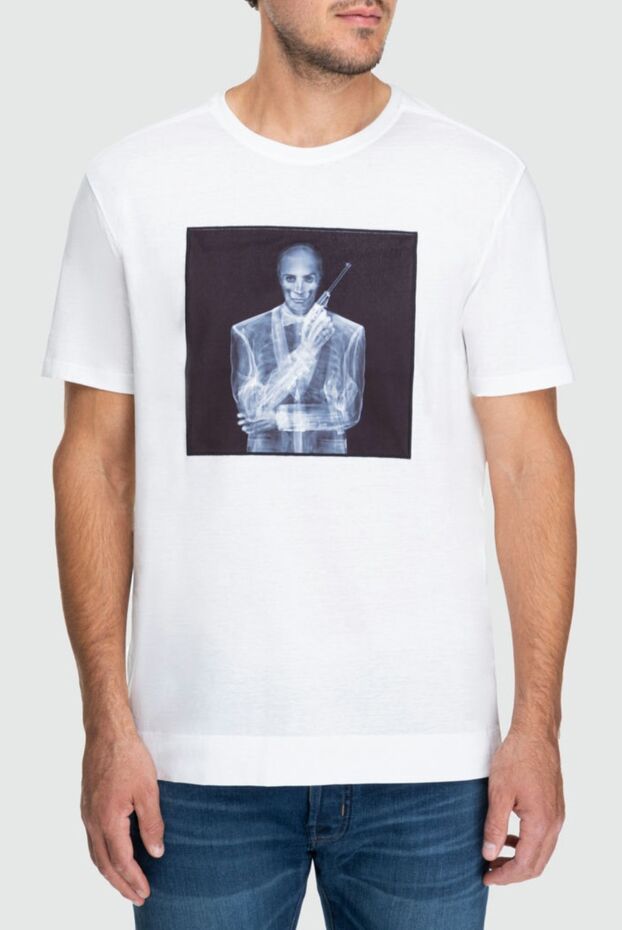 Limitato men's white cotton t-shirt with spectacular x-ray print 163047 - photo 3