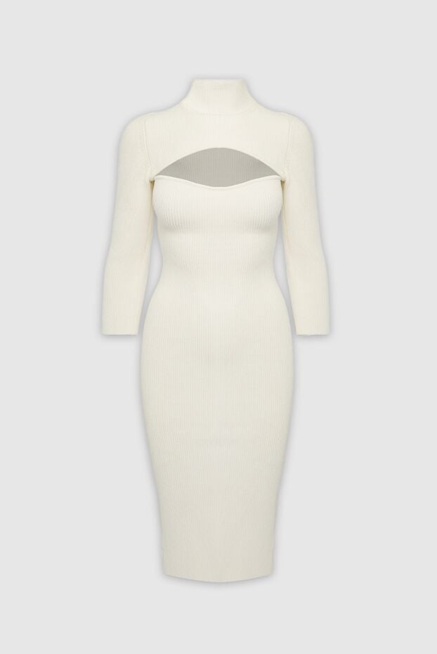 Khaite bodycon jersey dress with accent neckline and stand-up collar 163112 - photo 1