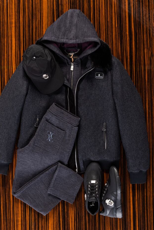Billionaire gray wool and fur jacket for men 163291 - photo 2