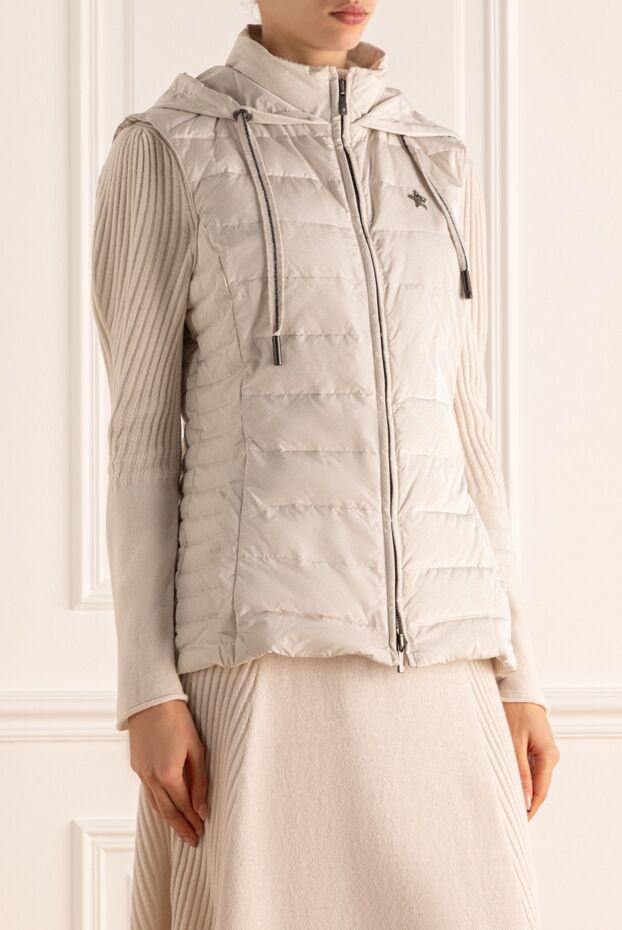 Lorena Antoniazzi women's light quilted vest with hood 163392 - photo 3
