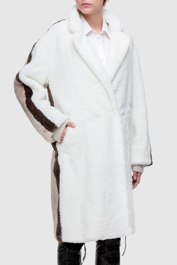 Lorena Antoniazzi white fur coat for women 163395 - photo 3