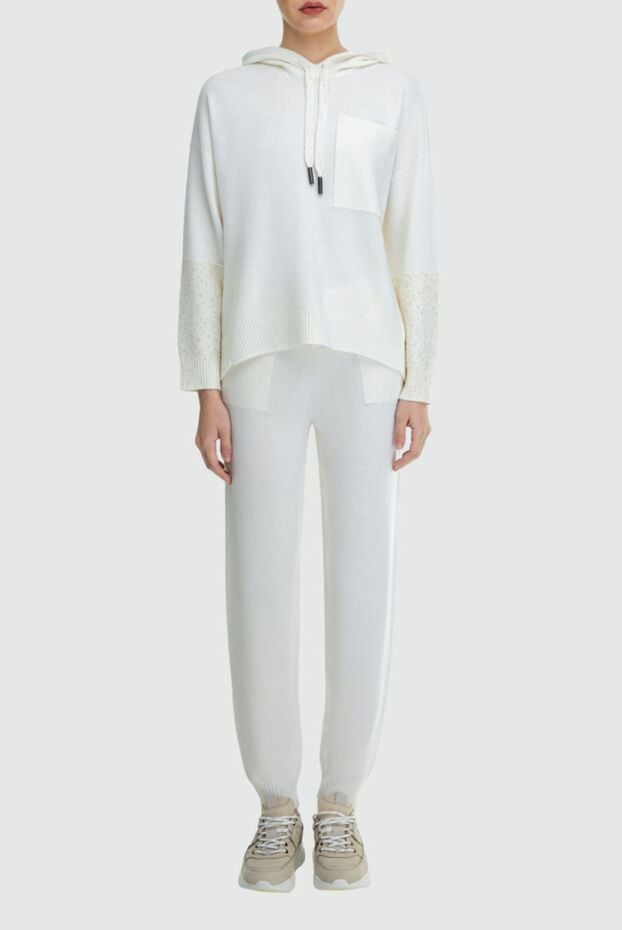 Lorena Antoniazzi white wool and polyester walking suit for women 163434 - photo 2