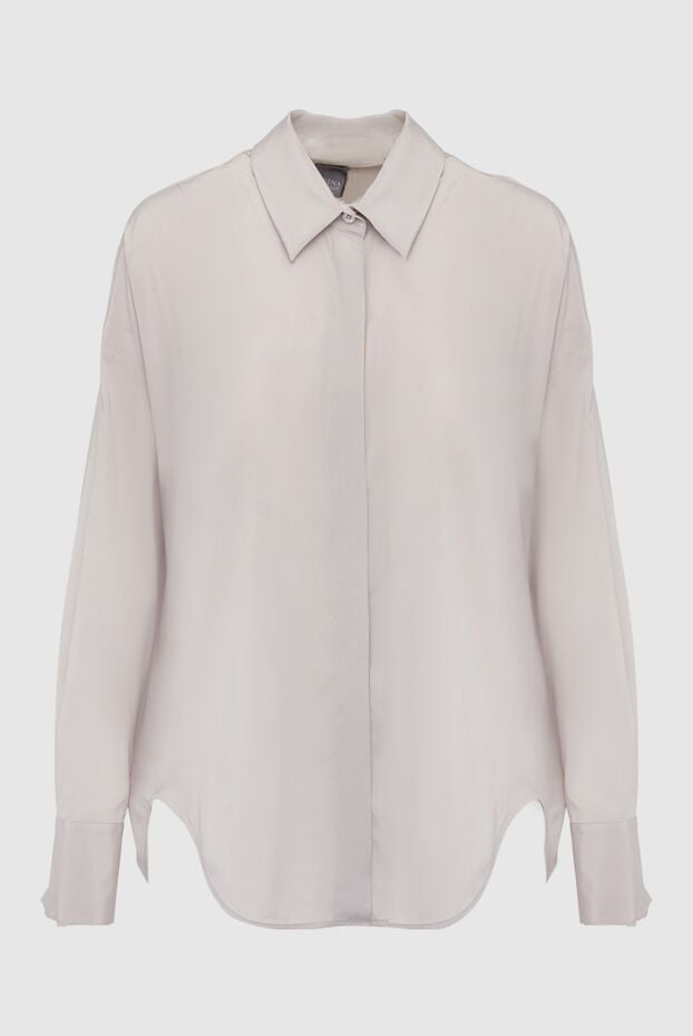 Lorena Antoniazzi women's shirt-blouse with an asymmetric hem gray 163436 - photo 1
