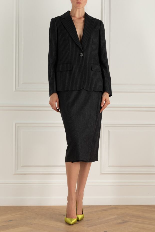 Lorena Antoniazzi woman gray women's suit with a skirt made of wool and elastane buy with prices and photos 163459 - photo 2