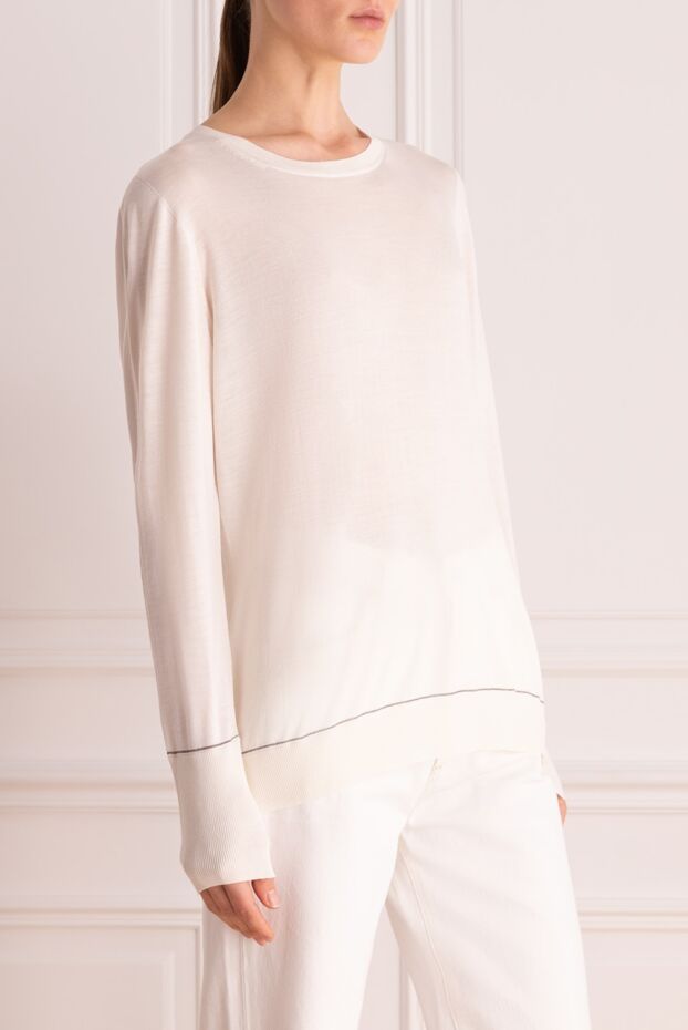 Lorena Antoniazzi thin white womens extended jumper 163463 - photo 3