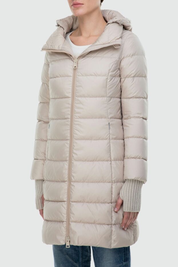 Herno beige elongated down jacket with a hood and glove-cuffs 163567 - photo 3