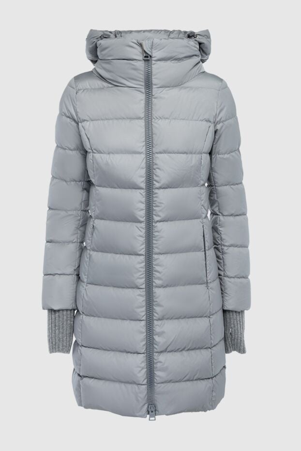 Herno gray elongated down jacket with a hood and glove-cuffs 163568 - photo 1
