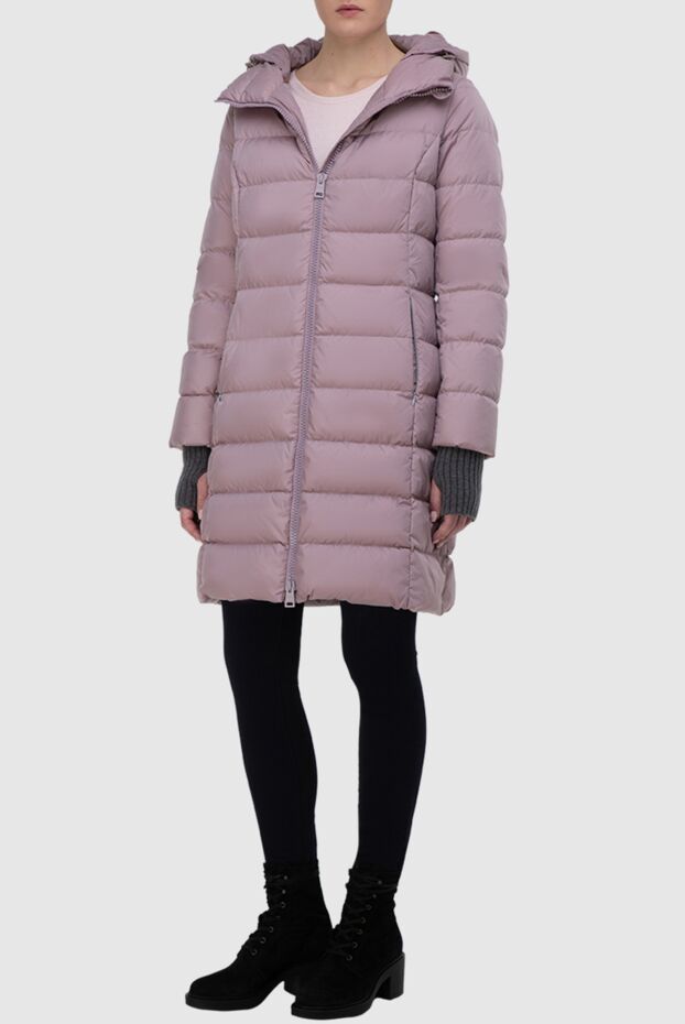 Herno pink elongated down jacket with a hood and glove-cuffs 163571 - photo 2