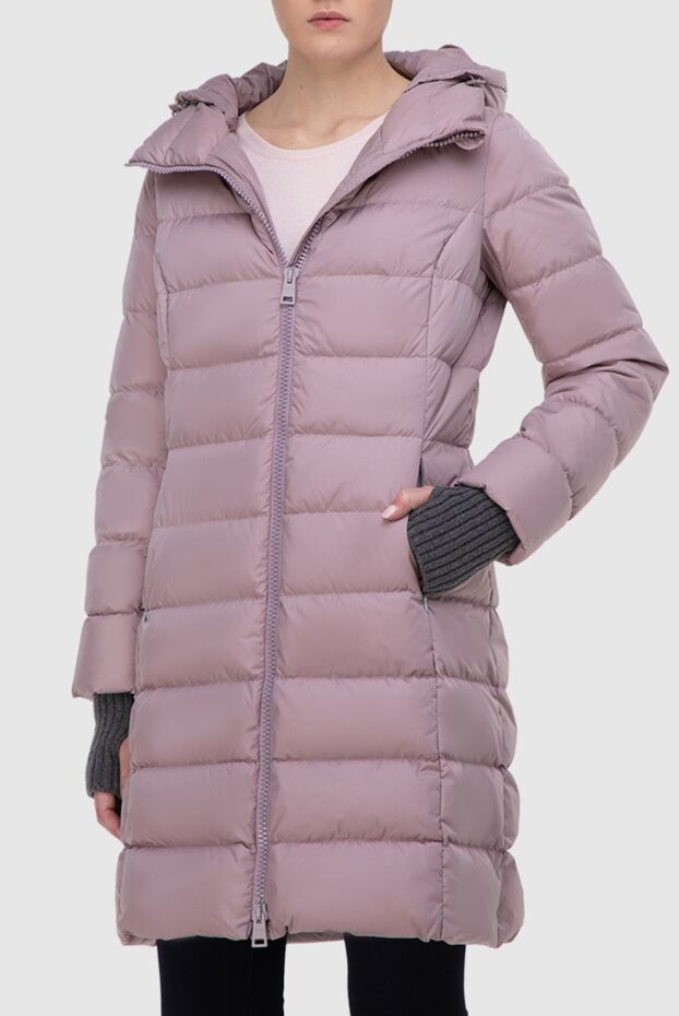 Herno pink elongated down jacket with a hood and glove-cuffs 163571 - photo 3