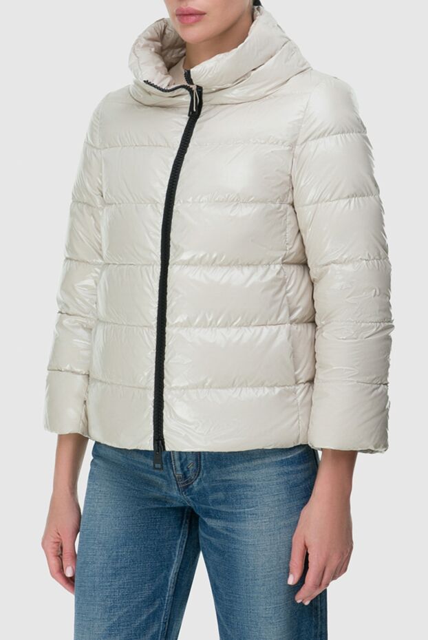 Herno white straight-cut down jacket with a voluminous stand-up collar 163573 - photo 3