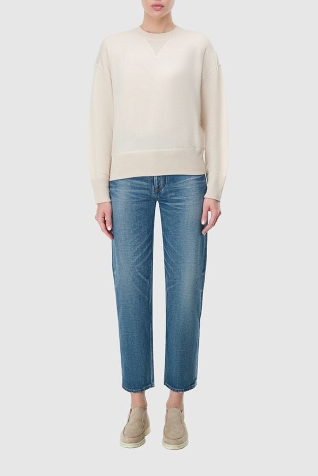 Isabel Marant beige womens wool jumper with a simulated v-neck 163677 - photo 2