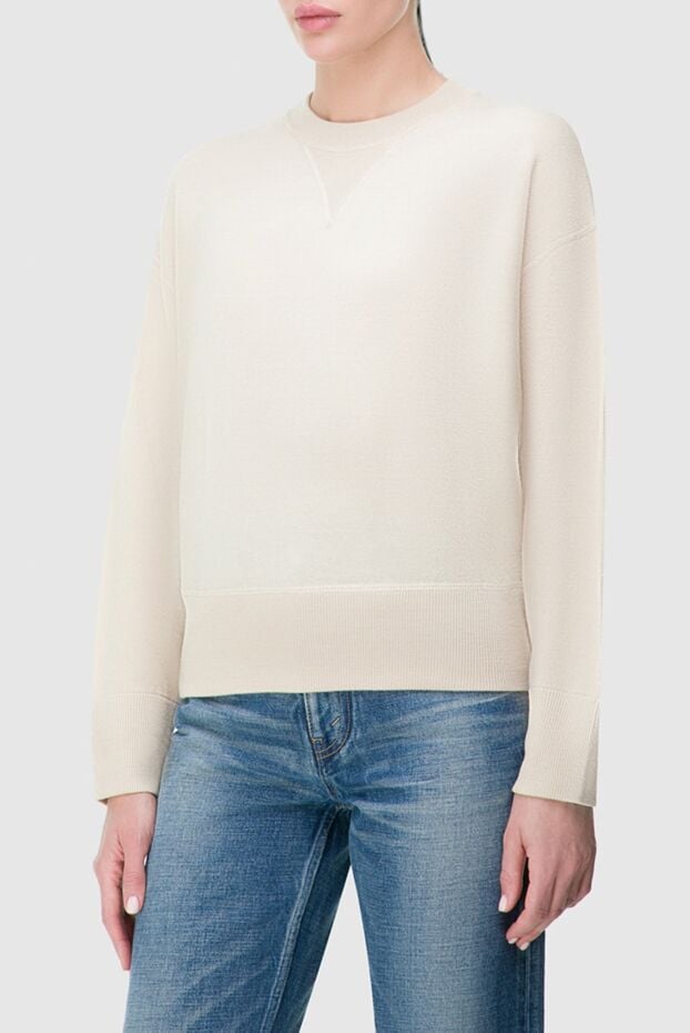 Isabel Marant beige womens wool jumper with a simulated v-neck 163677 - photo 3