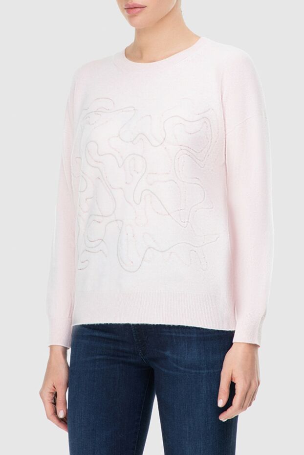 Peserico pink womens jumper with a wavy pattern 163720 - photo 3