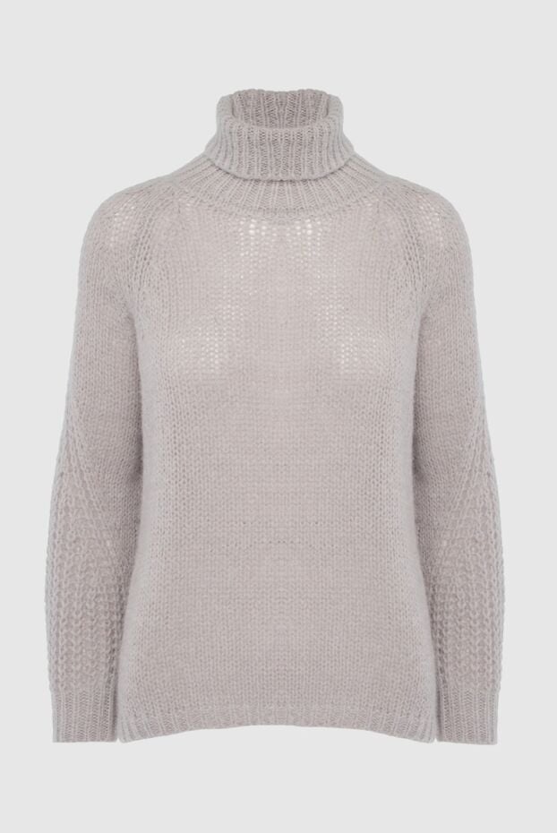 Cappellini chunky knit turtleneck sweater in alpaca wool, grey 163728 - photo 1