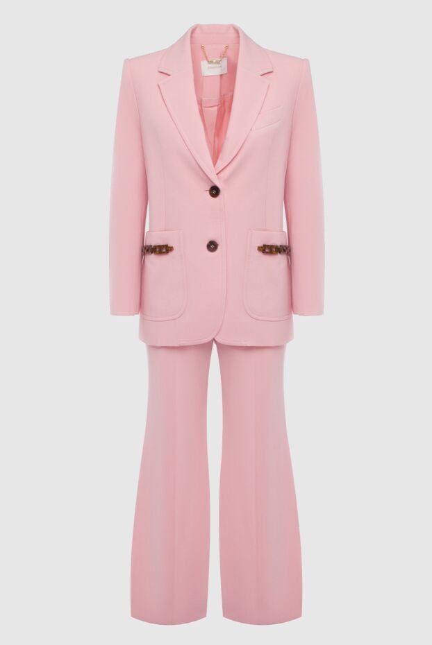 Zimmermann women's pink suit with fitted jacket and flared trousers 163789 - photo 1