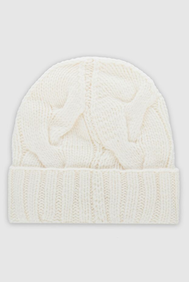 Loro Piana white women's cashmere hat with textured knitting 163826 - photo 3
