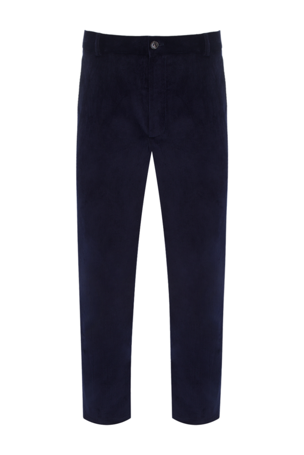 Loro Piana men's corduroy trousers blue casual with pockets 163845 - photo 1