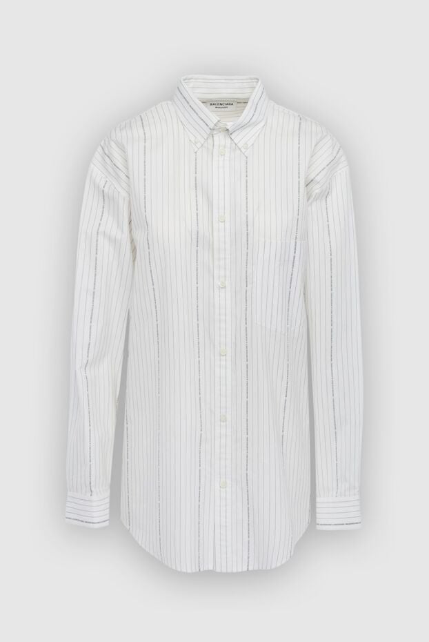 Balenciaga women's cotton shirt with a striped pattern white 163886 - photo 1