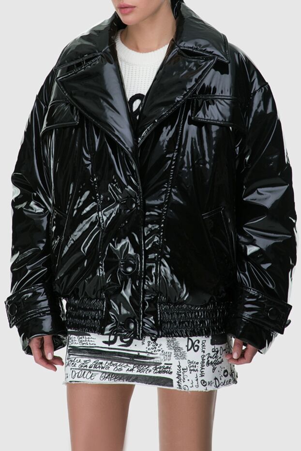 Dolce & Gabbana women's down jacket made of polyester and polyurethane black 163932 - photo 3