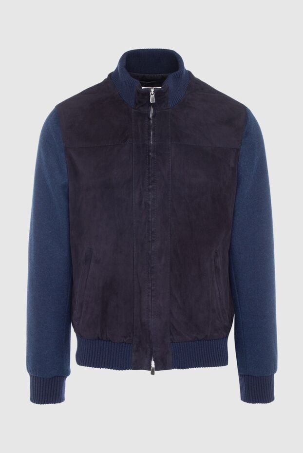 Enrico Mandelli man suede and polyester jacket blue for men buy with prices and photos 163954 - photo 1