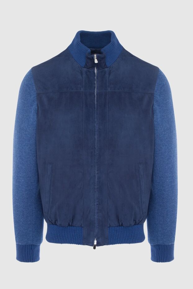 Enrico Mandelli man suede and polyester jacket blue for men buy with prices and photos 163955 - photo 1