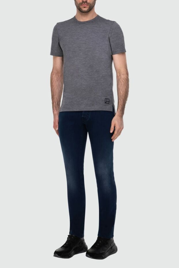 Jacob Cohen men's blue jeans with a classic design and five pockets 163971 - photo 2