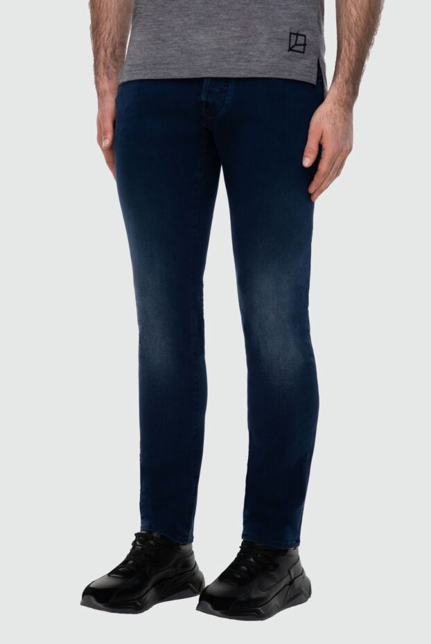 Jacob Cohen men's blue jeans with a classic design and five pockets 163971 - photo 3