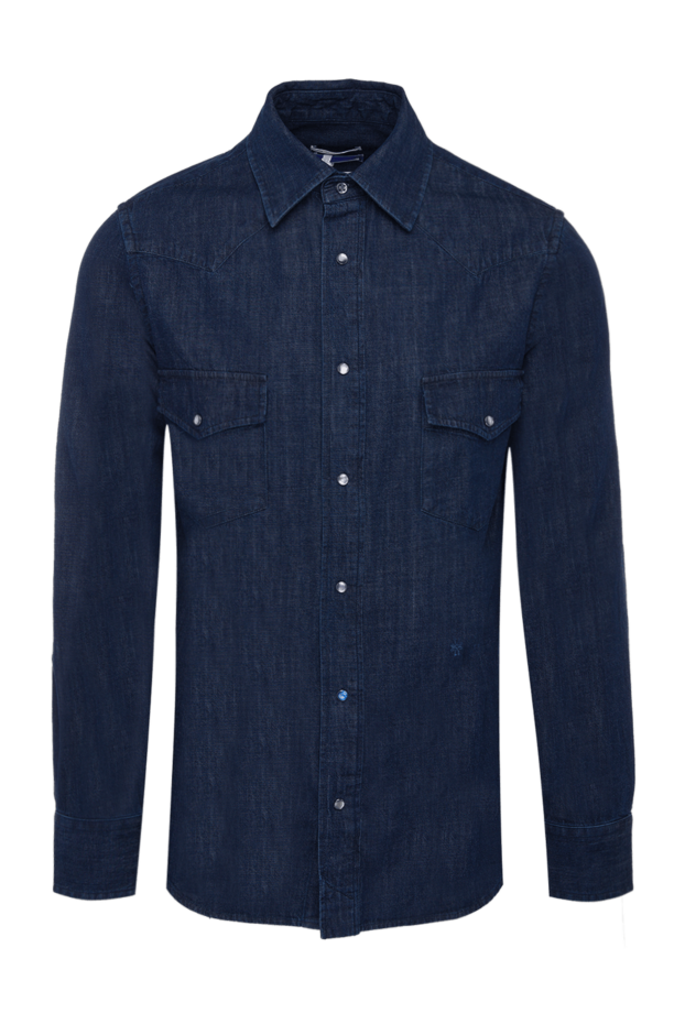 Jacob Cohen dark blue men's denim shirt with patch pockets 163976 - photo 1