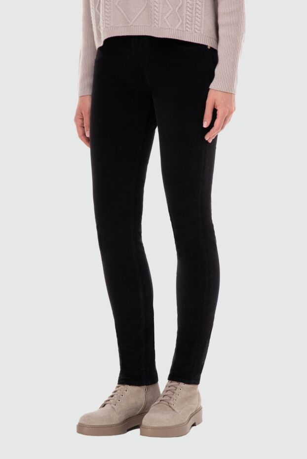 Jacob Cohen black corduroy jeans for women straight cut 163977 - photo 3