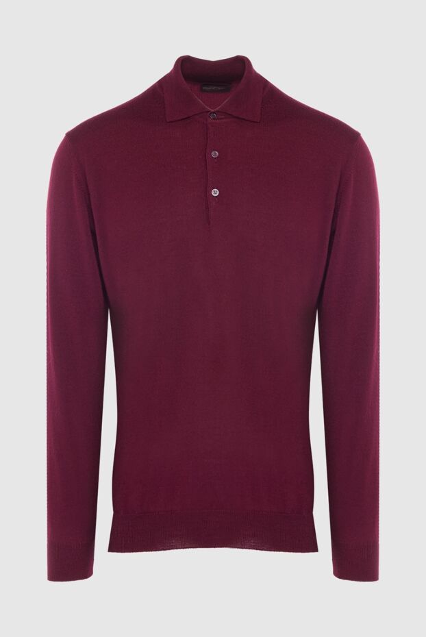 Cesare di Napoli man wool long sleeve polo burgundy for men buy with prices and photos 163986 - photo 1