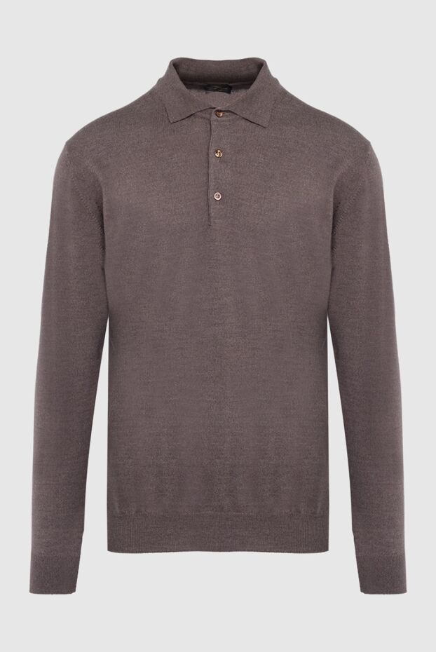 Cesare di Napoli man wool long sleeve polo brown for men buy with prices and photos 163992 - photo 1