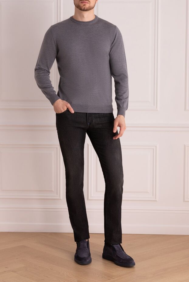 Cesare di Napoli man wool jumper gray for men buy with prices and photos 164005 - photo 2